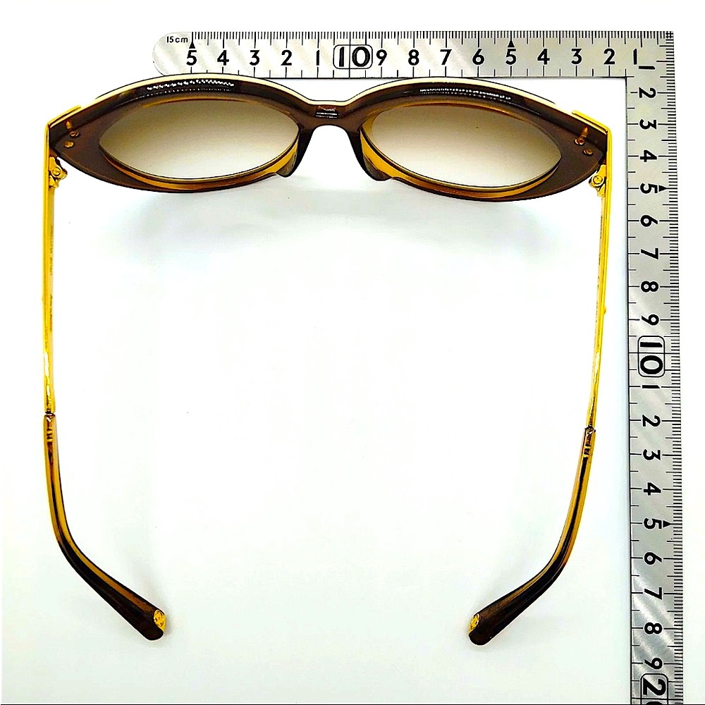 Authentic LV Louis Vuitton Brown Amber Cat Eye Sunglasses - Picture 9 of 9